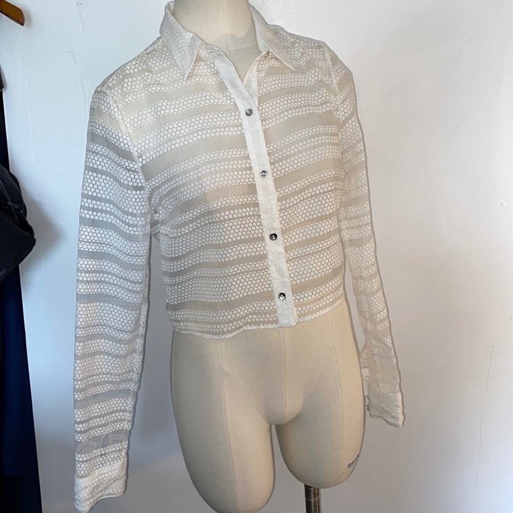 White sheer blouse